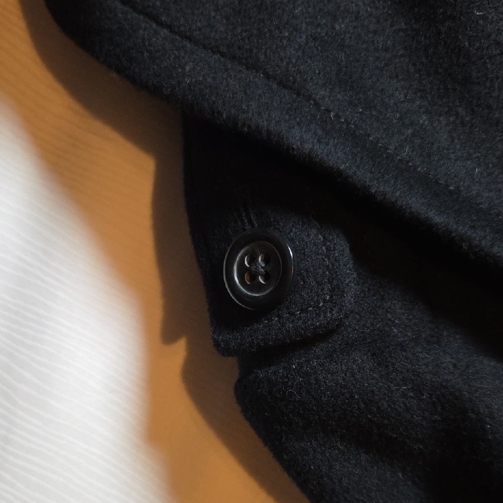 J.CREW VTG Elegant Black Double-Breasted Coat 100%WOOL SZ 4. - Picture 5 of 14